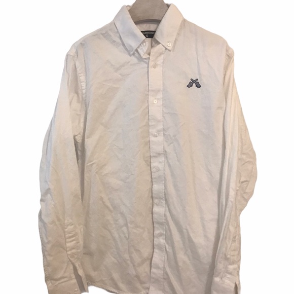 Chainsaw Shirt Button Down White Small Embroidered - Picture 4 of 16